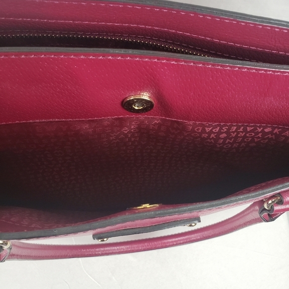 Kate Spade Wellesley Durham Red Leather Large Satchel Bag - Picture 8 of 10